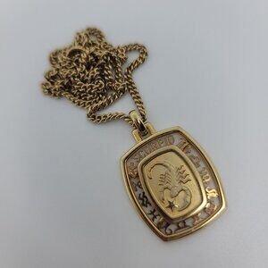 Vintage (1960s-70s) Scorpio Horoscope/Astrology Necklace